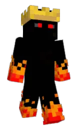 black and red Minecraft skin — Classic model