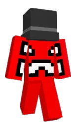 red and mine shaft Minecraft skin — Classic model — first worn by BubzillaMC