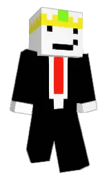 black and white Minecraft skin — Classic model