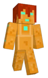 fuel yellow and carrot orange Minecraft skin — Classic model — first worn by UnknownVox