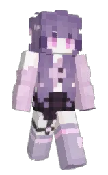 trendy pink and lavender purple Minecraft skin — Slim model — first worn by astravelle