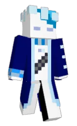 white and navy blue Minecraft skin — Classic model