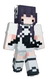black haze and ebony clay Minecraft skin — Slim model — first worn by HoAquamarine