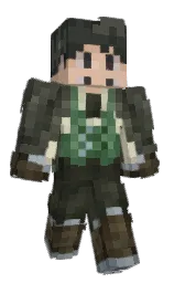 fuscous gray and kelp Minecraft skin — Classic model — first worn by Canairy