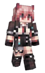 black and old rose Minecraft skin — Slim model — first worn by Rxtr