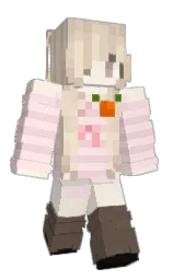 lavender blush and stark white Minecraft skin — Slim model