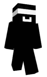 black and white Minecraft skin — Classic model