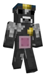 mine shaft and gray Minecraft skin — Slim model