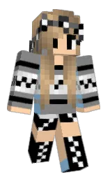 black and flesh Minecraft skin — Classic model