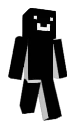 black and white Minecraft skin — Classic model