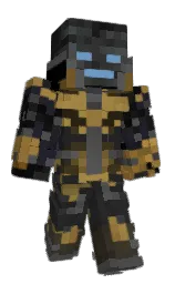 white and black Minecraft skin — Classic model — first worn by Ratchet_Br