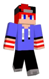 cornflower blue and black Minecraft skin — Classic model