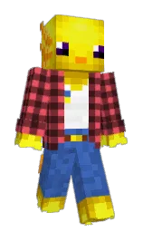 Minecraft-Skin in tawny port und buddha gold — Modell: Schmal — zuerst getragen von canolej