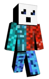 black and white Minecraft skin — Classic model — first worn by jewelty