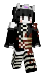 black and foggy gray Minecraft skin — Slim model