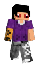 Gillion's Minecraft skin wearing the Purple Heart cape
