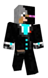 black and sandal Minecraft skin — Classic model — first worn by dragloner