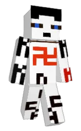 white and black Minecraft skin — Classic model