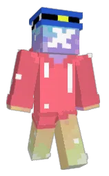 Lucccamon's Minecraft skin wearing the Aurora cape