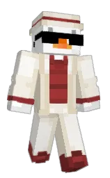 white rock and ecru white Minecraft skin — Slim model
