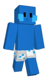 denim and white Minecraft skin — Slim model — first worn by _NinoBR