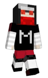 black and cod gray Minecraft skin — Classic model — first worn by _Mestresago_