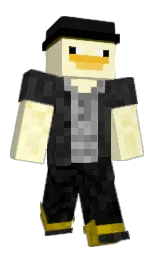 lemon chiffon and cod gray Minecraft skin — Classic model — first worn by _Mister_Duck_