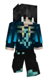 black pearl and cod gray Minecraft skin — Slim model — first worn by Worthyaz