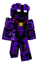 racing green and purple Minecraft skin — Classic model