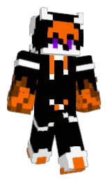 black and white Minecraft skin — Classic model — first worn by BlazenLidge