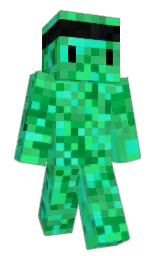 black and shamrock Minecraft skin — Classic model — first worn by JaJaWinti