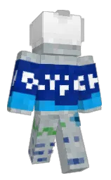 white and tower gray Minecraft skin — Classic model — first worn by Alcool_em_gel