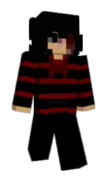 black and rosewood Minecraft skin — Slim model — first worn by 7kmAlThani