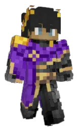 mine shaft and purple heart Minecraft skin — Slim model