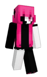 white and black Minecraft skin — Slim model — first worn by cykzza