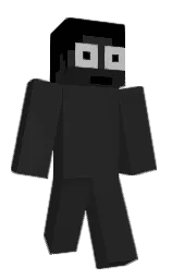 mine shaft and black Minecraft skin — Classic model
