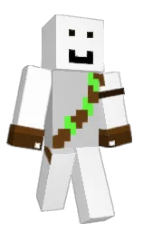 white and silver Minecraft skin — Classic model
