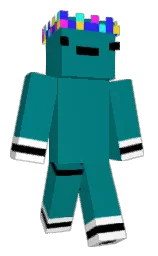 blue lagoon and white Minecraft skin — Classic model — first worn by wloseq