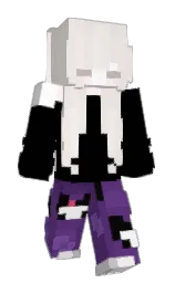 black and dawn pink Minecraft skin — Slim model
