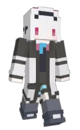 whisper and fuscous gray Minecraft skin — Slim model — first worn by qwqb