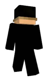 black and black russian Minecraft skin — Slim model — first worn by LoremQAQ