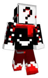 black and white Minecraft skin — Classic model