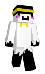 white and black Minecraft skin — Slim model