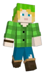 apple and albescent white Minecraft skin — Classic model