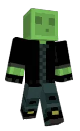 black and chelsea cucumber Minecraft skin — Classic model