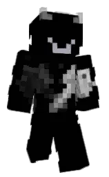 black and cod gray Minecraft skin — Classic model