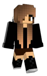 black and white Minecraft skin — Classic model