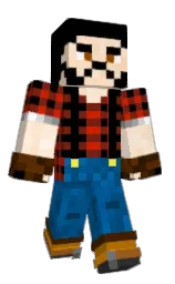 black and pueblo Minecraft skin — Classic model