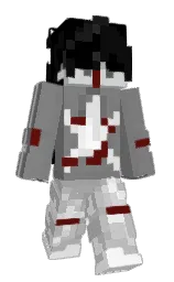gray and black Minecraft skin — Classic model