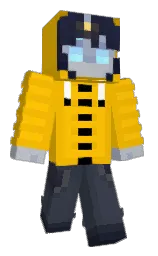 amber and selective yellow Minecraft skin — Classic model